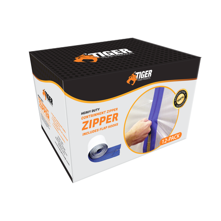 Heavy Duty Containment Zipper. Peel & Stick Double Sided (12 Pack) Misc