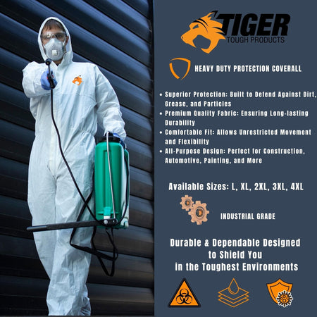 Heavy Duty All Purpose Coveralls. Engineered for Maximum Protection & Comfort (25ct) Misc L,XL,2XL,3XL,4XL