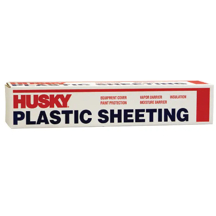Husky 10' x 100' Plastic Sheeting - 4 mil supplies