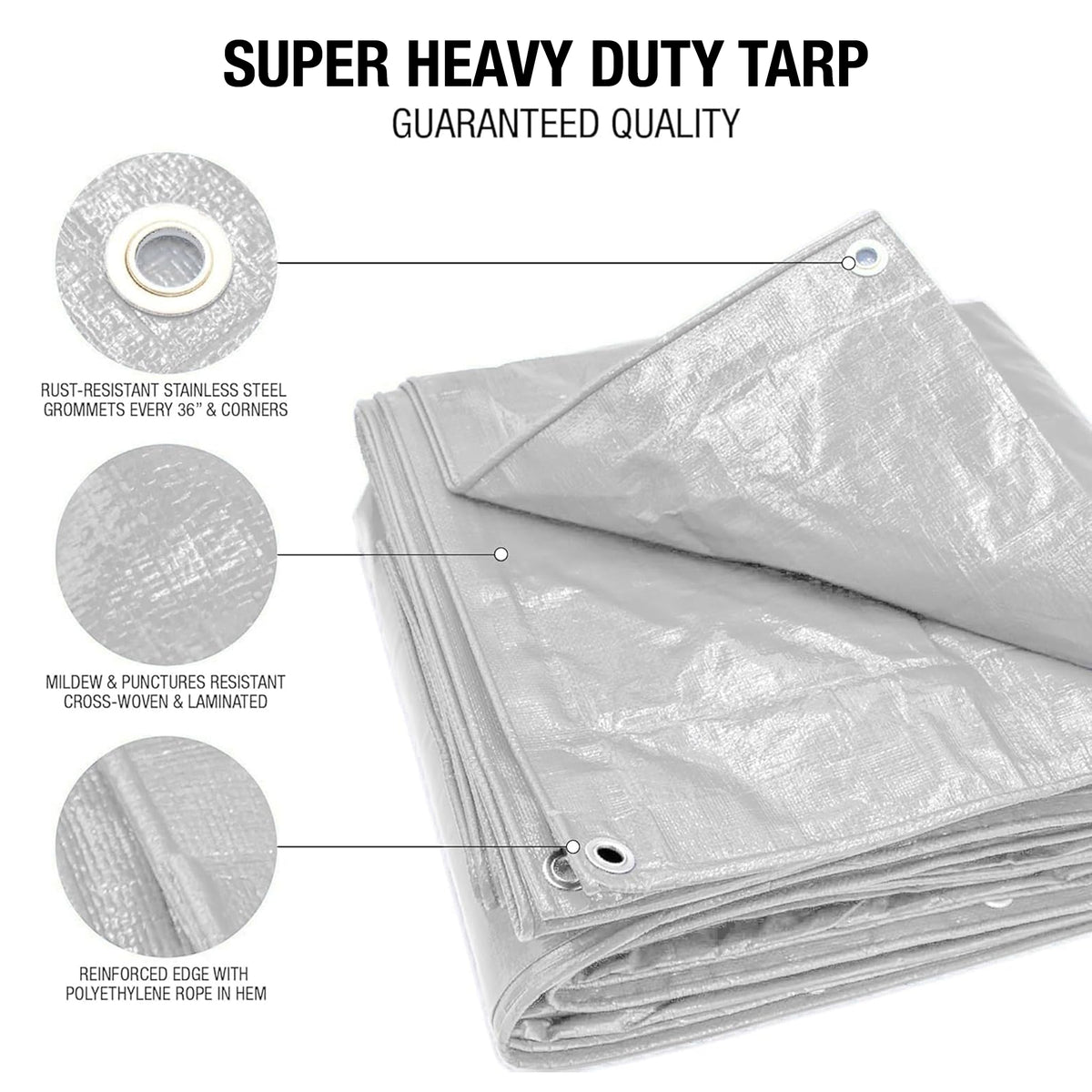 10 MIL Heavy Duty Multi-Purpose Tarp Dry gear supplies 20 x 30,30 x 50,30 x 60,40 x 60