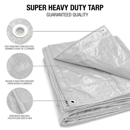 10 MIL Heavy Duty Multi-Purpose Tarp Dry gear supplies 20 x 30,30 x 50,30 x 60,40 x 60