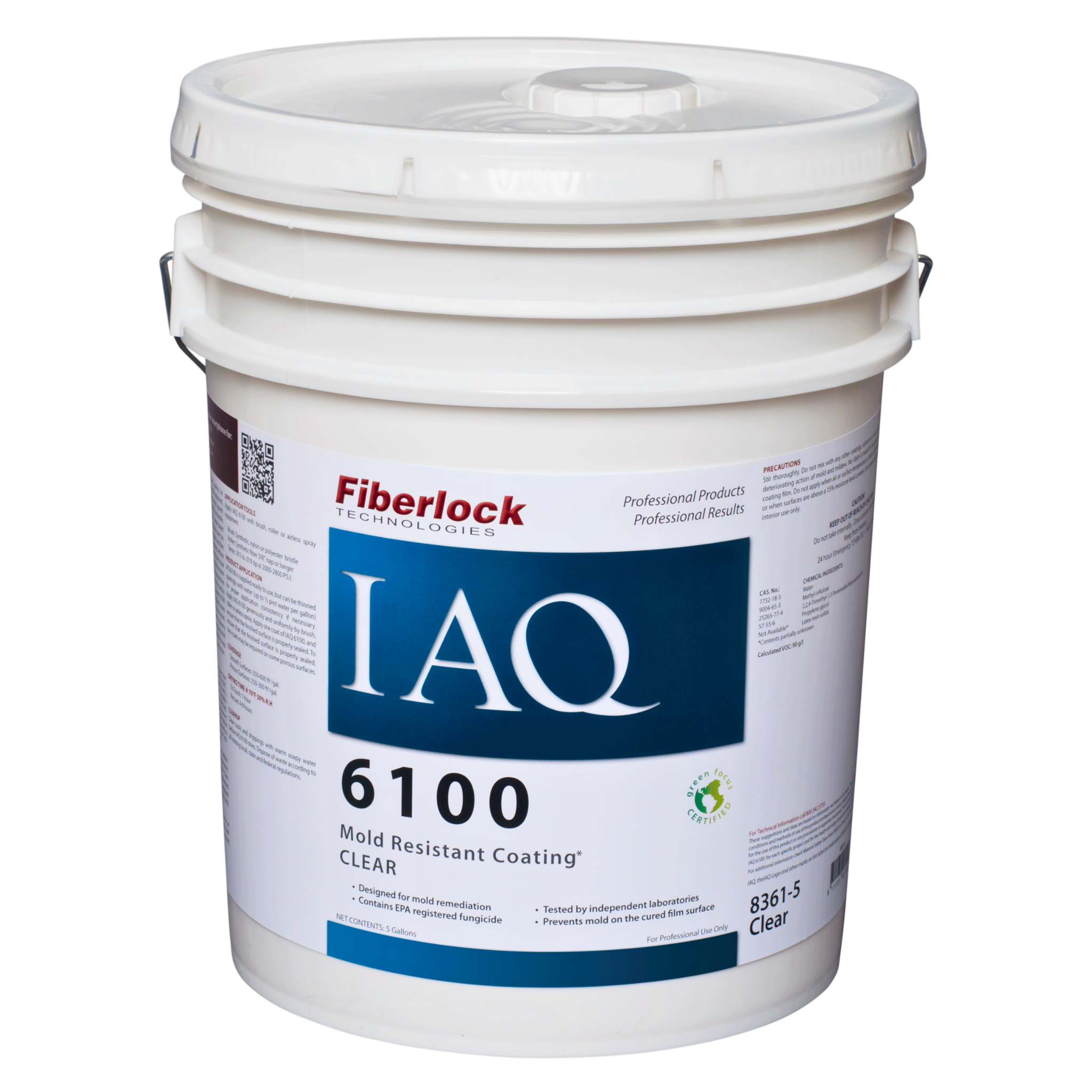 Fiberlock IAQ 6100, Mold Resistant Coating, Clear (5 gal) Misc