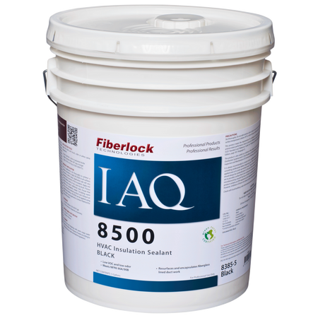Fiberlock IAQ 8500 HVAC Insulation Coating, Black Sealer (5 gal) Misc
