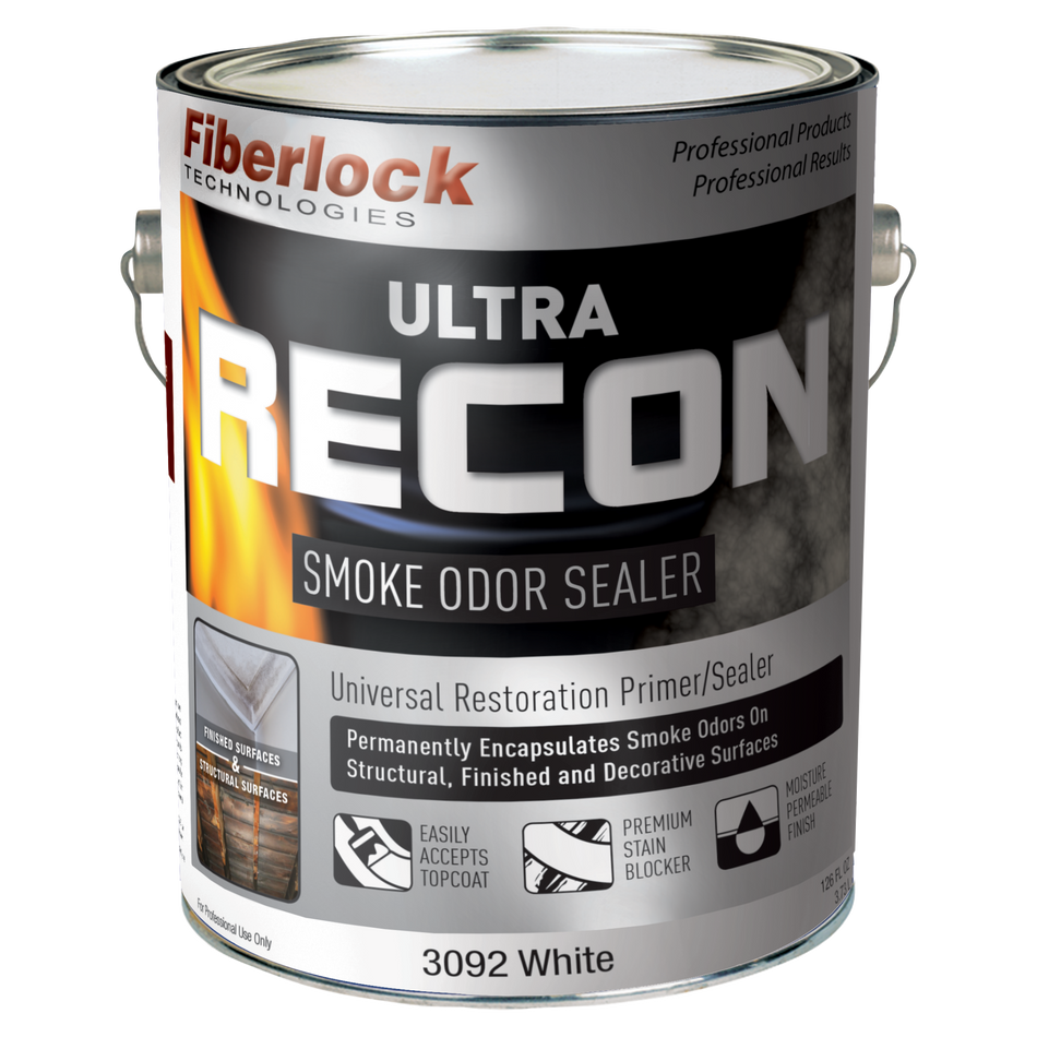 Fiberlock RECON ULTRA Smoke Odor Sealer, White Misc 1 gal