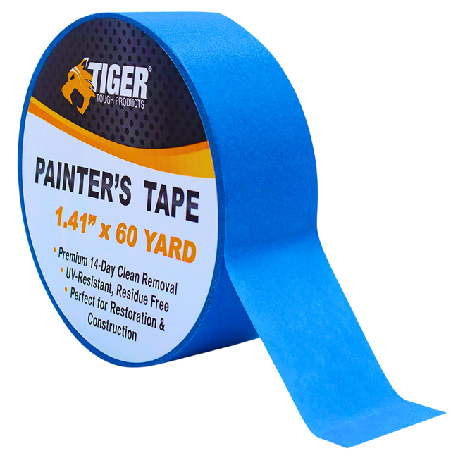 Painter's Tape 1.41 in. x 60 yards Premium Quality, No Paint Bleed Through 6 Pack,24 Pack