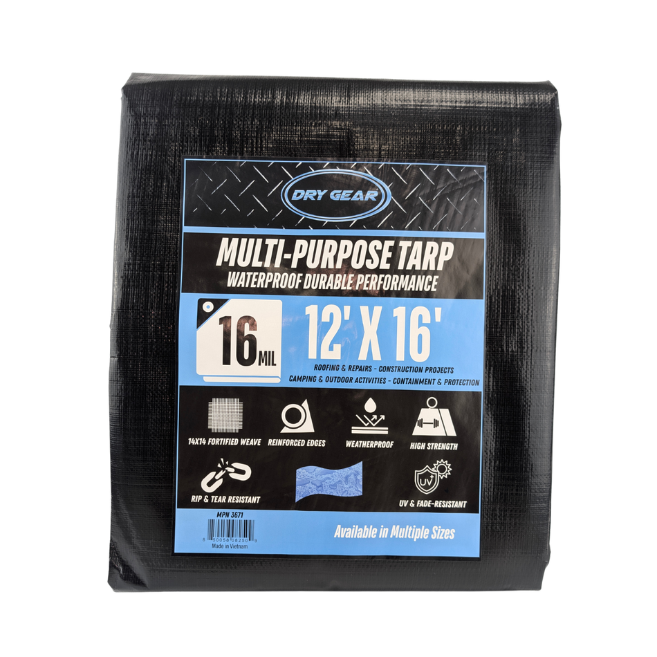 16 Mil Heavy Duty Tarp 12 x 16 equipment