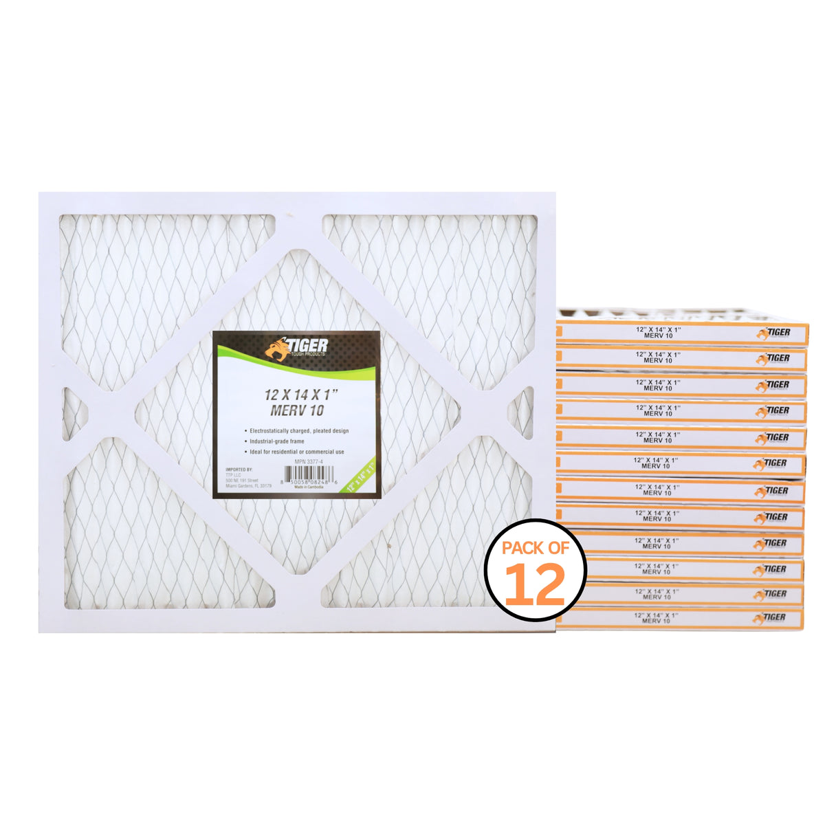 12 in. x 14 in. x 1 in. MERV 10 Pleated Filter Filter 12