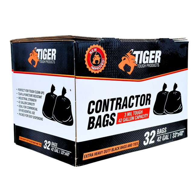 42 Gal Contractor Bag. Durable Solutions for Heavy-Duty Jobs (32 Ct.) Misc
