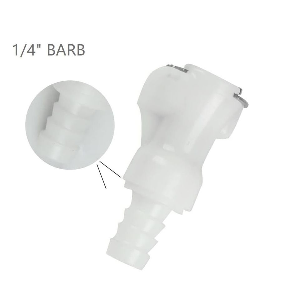 1/4" In-Line Hose Barb PLC Series Acetal Body - Straight Thru Replacement Part
