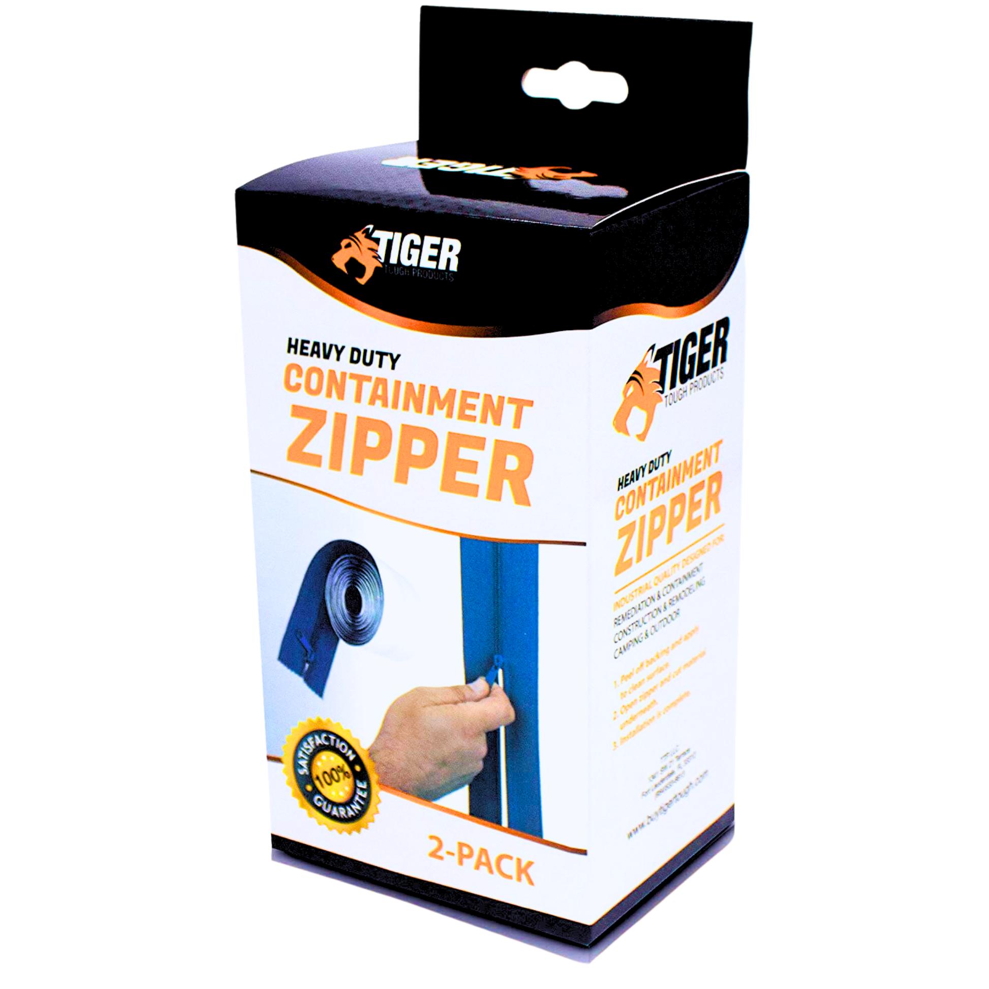 Heavy Duty Containment Zippers 12ct - Airtight Seal, Peel & Stick