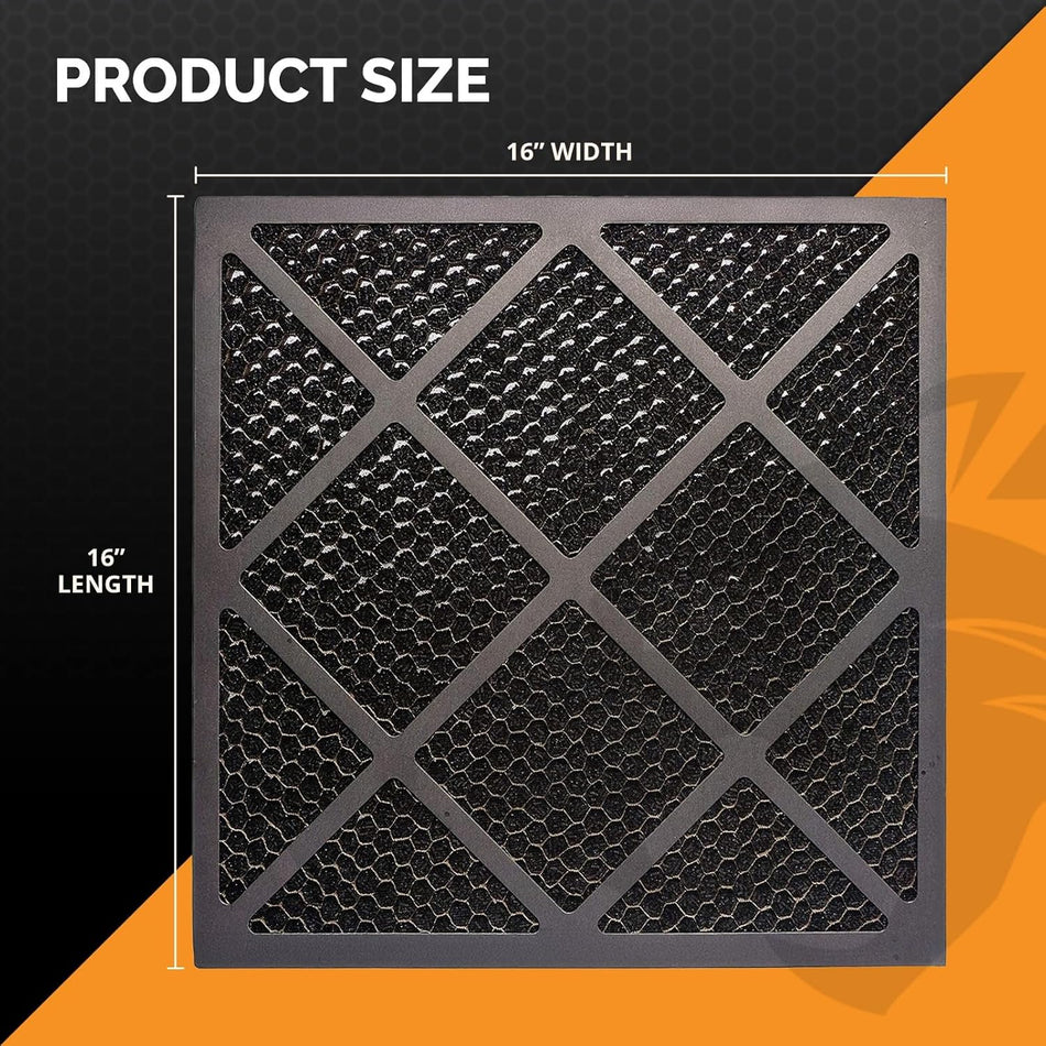 HEPA 500 Activated Carbon Filter – Replacement Air Purifier Filter for Air Scrubbers – Compatible with HEPA Air Purifiers & Home Air Filters 16x16x1 (Pack of 4)