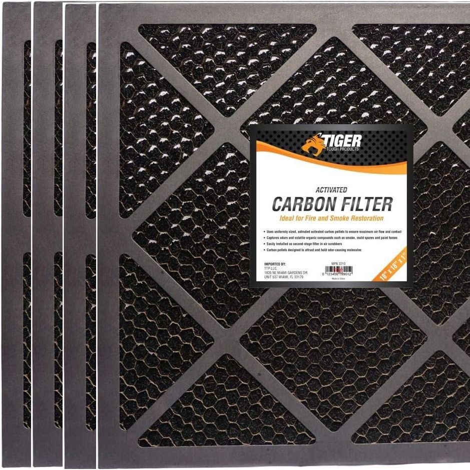 HEPA 500 Activated Filter – Replacement Air Purifier Filter for Air Scrubbers – Compatible with HEPA Air Purifiers & Home Air Filters 18x18x1 (Pack of 4)