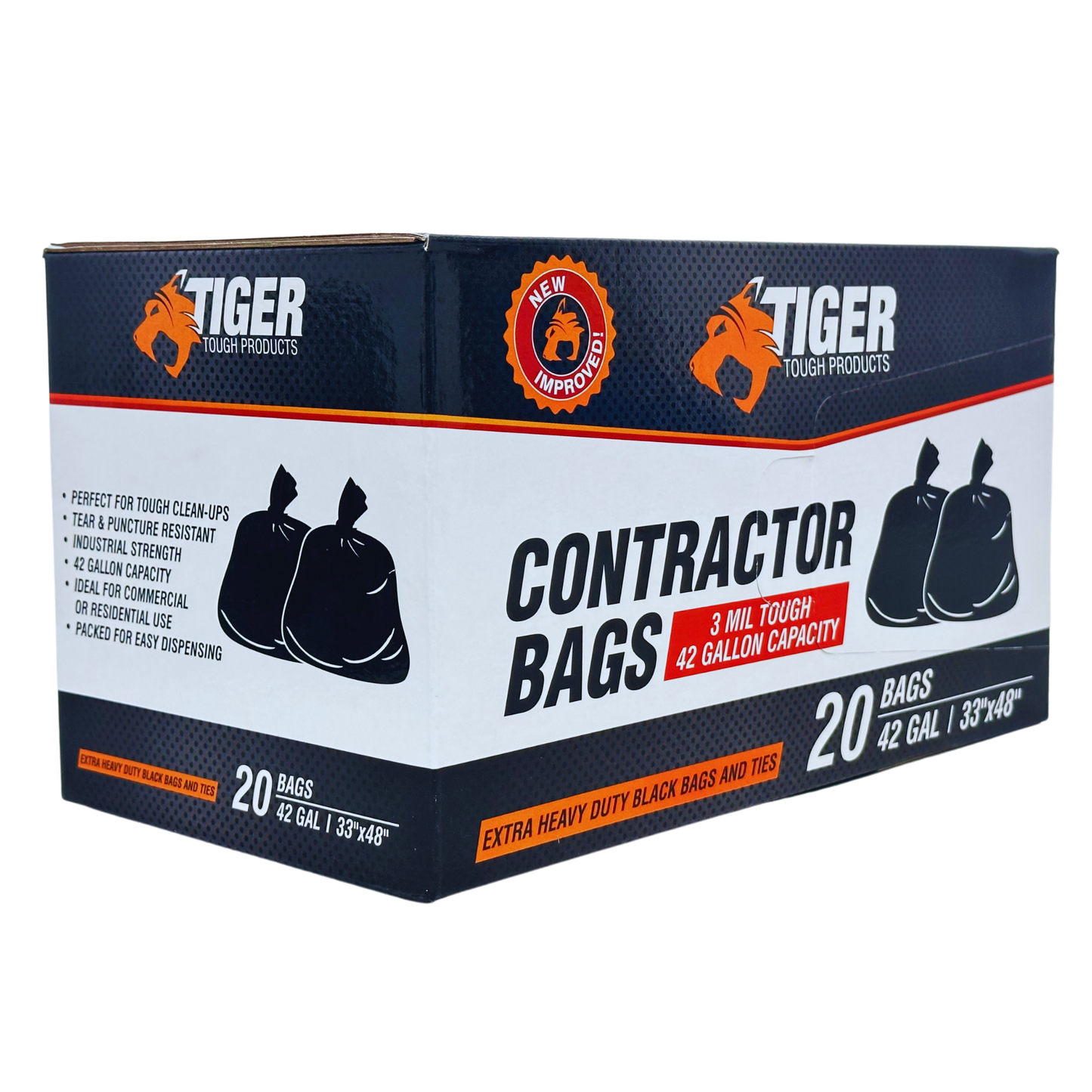 42 Gal Contractor Bag. Durable Solutions for Heavy-Duty Jobs (20 Ct.) Misc