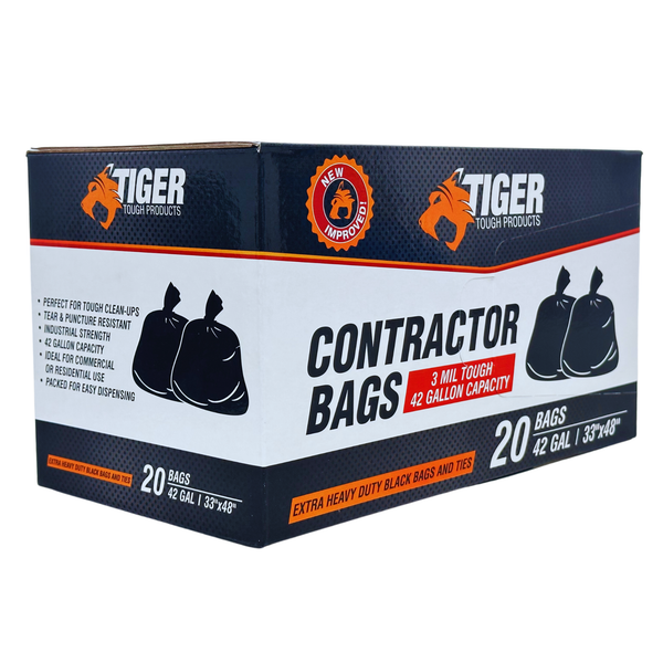 42 Gal Heavy-Duty Contractor Bags 3 MIL (20 Ct) – Payless Janitorial