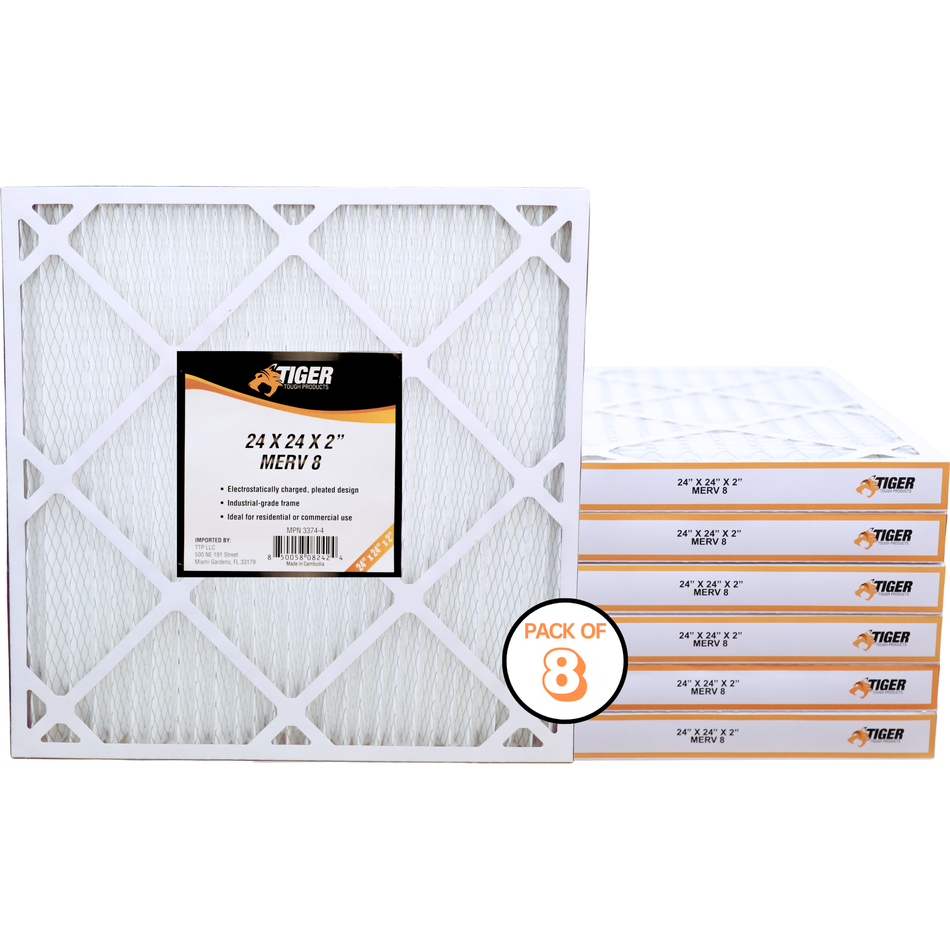 24 in. x 24 in. x 2 in. MERV 8 Pleated A/C Filter Filter 8