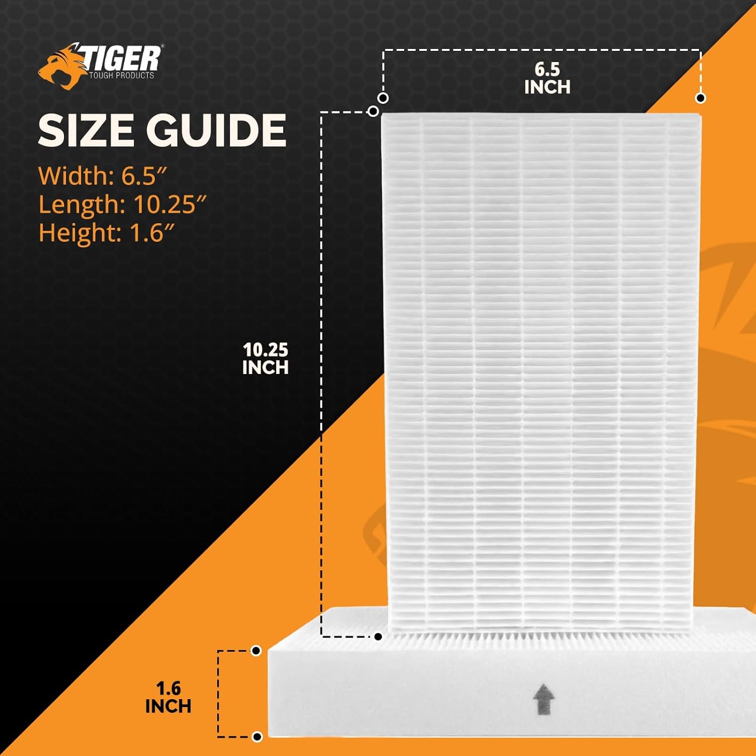 Tiger Tough HEPA Filter Replacement for Honeywell HPA300, HPA200, HPA100, HPA090 Series & HPA5300 Air Purifier, True HEPA Filter R, (Pack of 6)