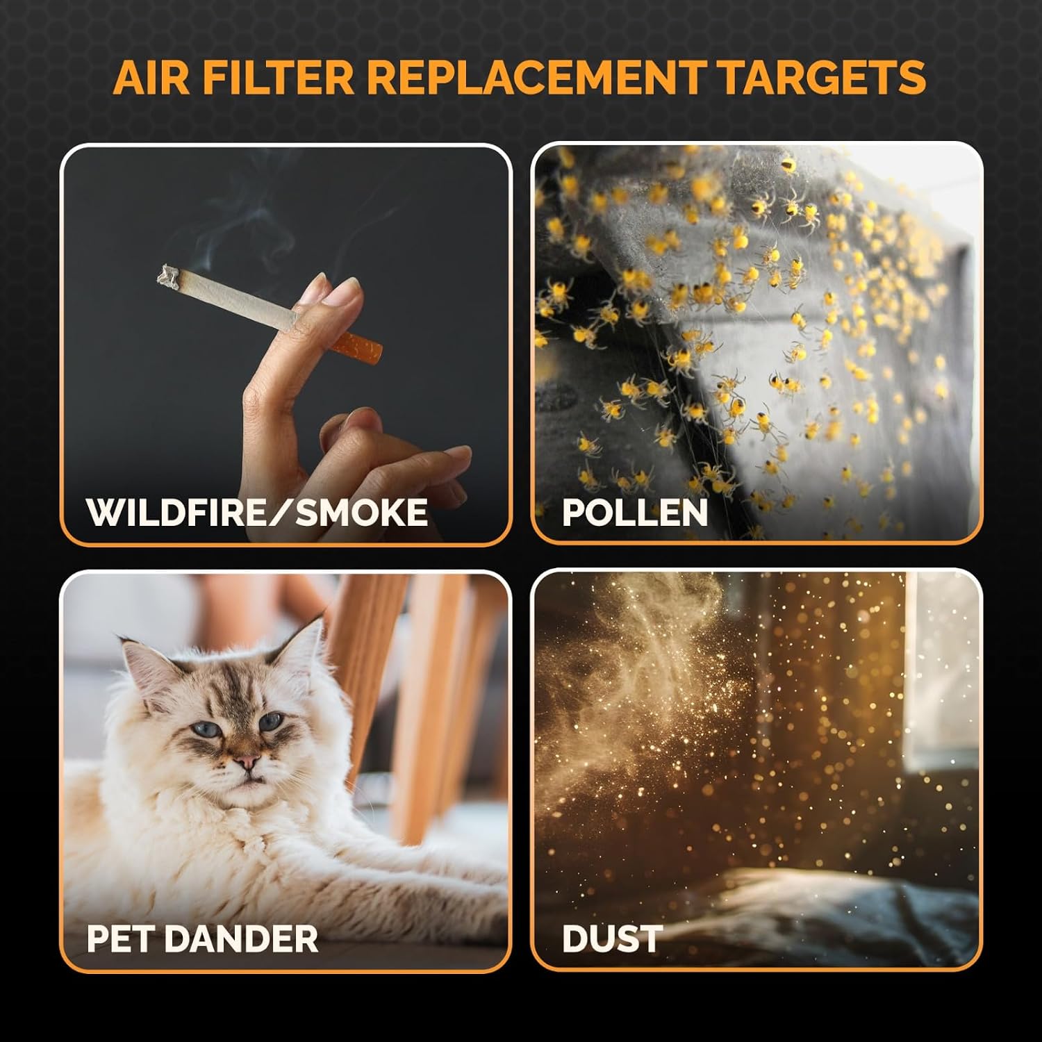 Tiger Tough HEPA Filter Replacement for Honeywell HPA300, HPA200, HPA100, HPA090 Series & HPA5300 Air Purifier, True HEPA Filter R, (Pack of 6)