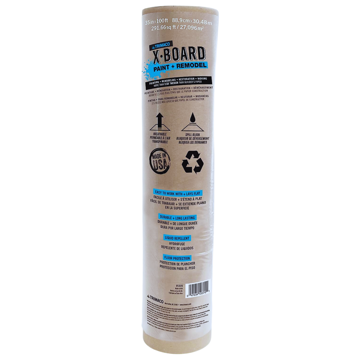 Trimaco X-Board Surface Protector, 35" x 100 ft. (1 roll) Misc