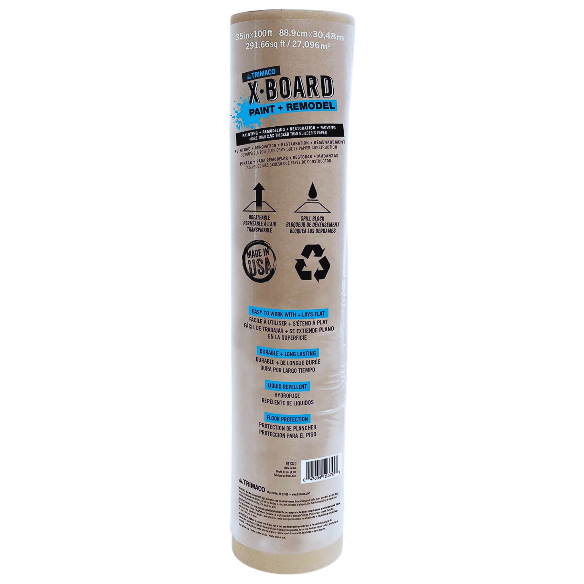Trimaco X-Board Surface Protector, 35" x 100 ft. (1 roll) Misc