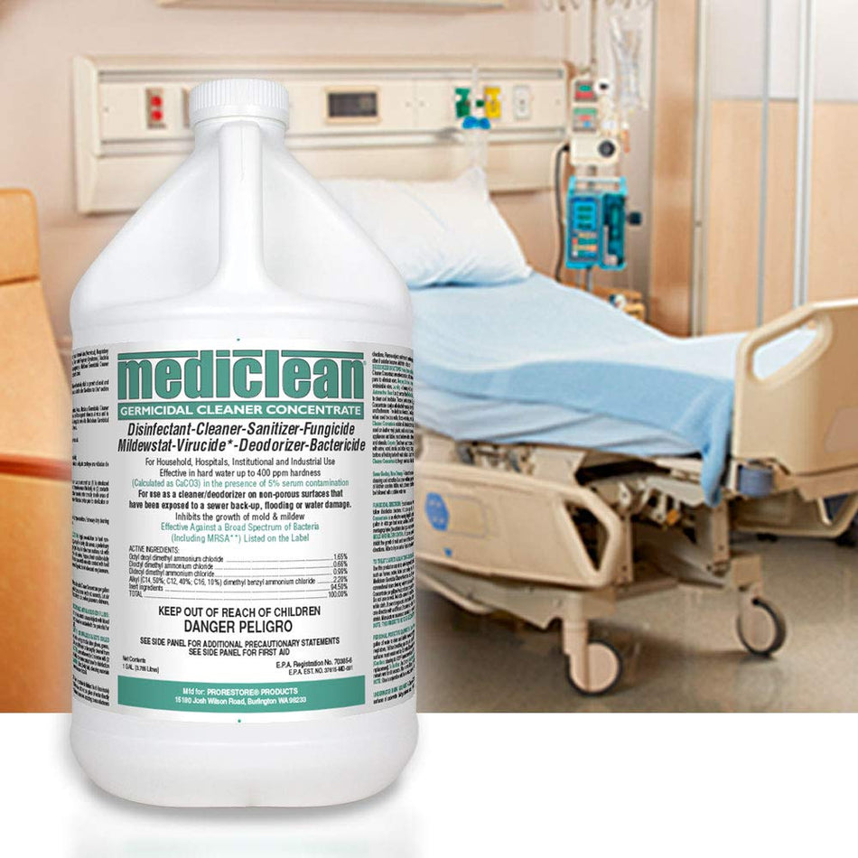 Mediclean Germicidal Cleaner Concentrate Lemon Scent (4 - 1 Gallons) Misc