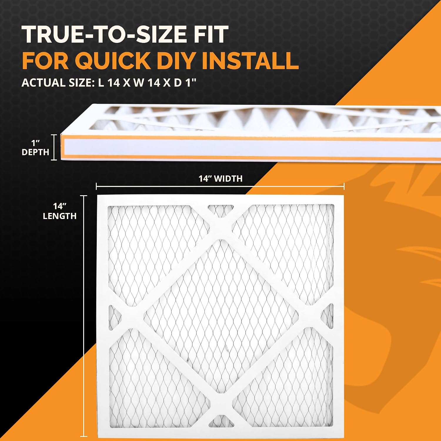 14x14x1 Air Filter MERV 8 MPR 600-800, High-Performance Pleated HVAC AC Furnace Filter Replacement for Home, (Pack of 12) Filter