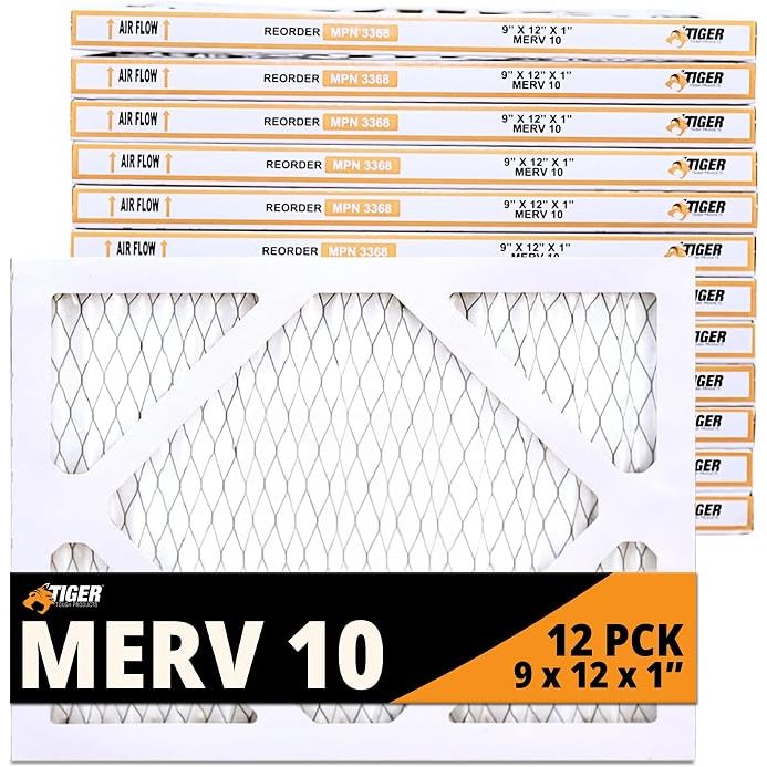 9x12x1 MERV 10 Air Filters – MPR 1000 Pleated HVAC AC Furnace Filter Replacement for Home, (Pack of 12) Filter