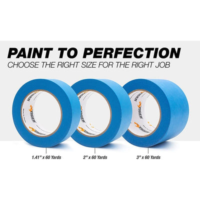 Painter's Tape 2 in. x 60 yards Premium Quality, No Paint Bleed Through 6 Pack,24 Pack