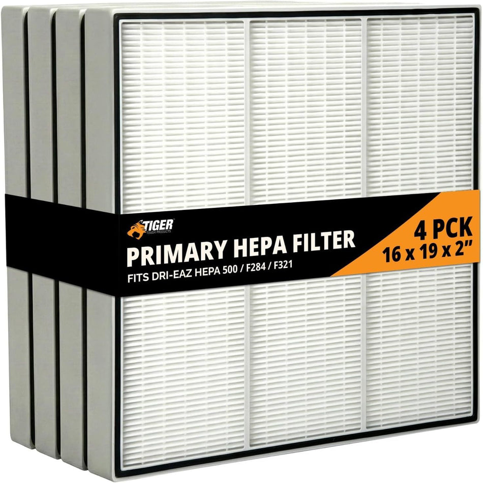 Dri-Eaz F321 Compatible Primary Filter for Dri-Eaz Air Scrubber F284 Defendair or Similar HEPA 500 Air Scrubber 16x19x2, Pack of 4