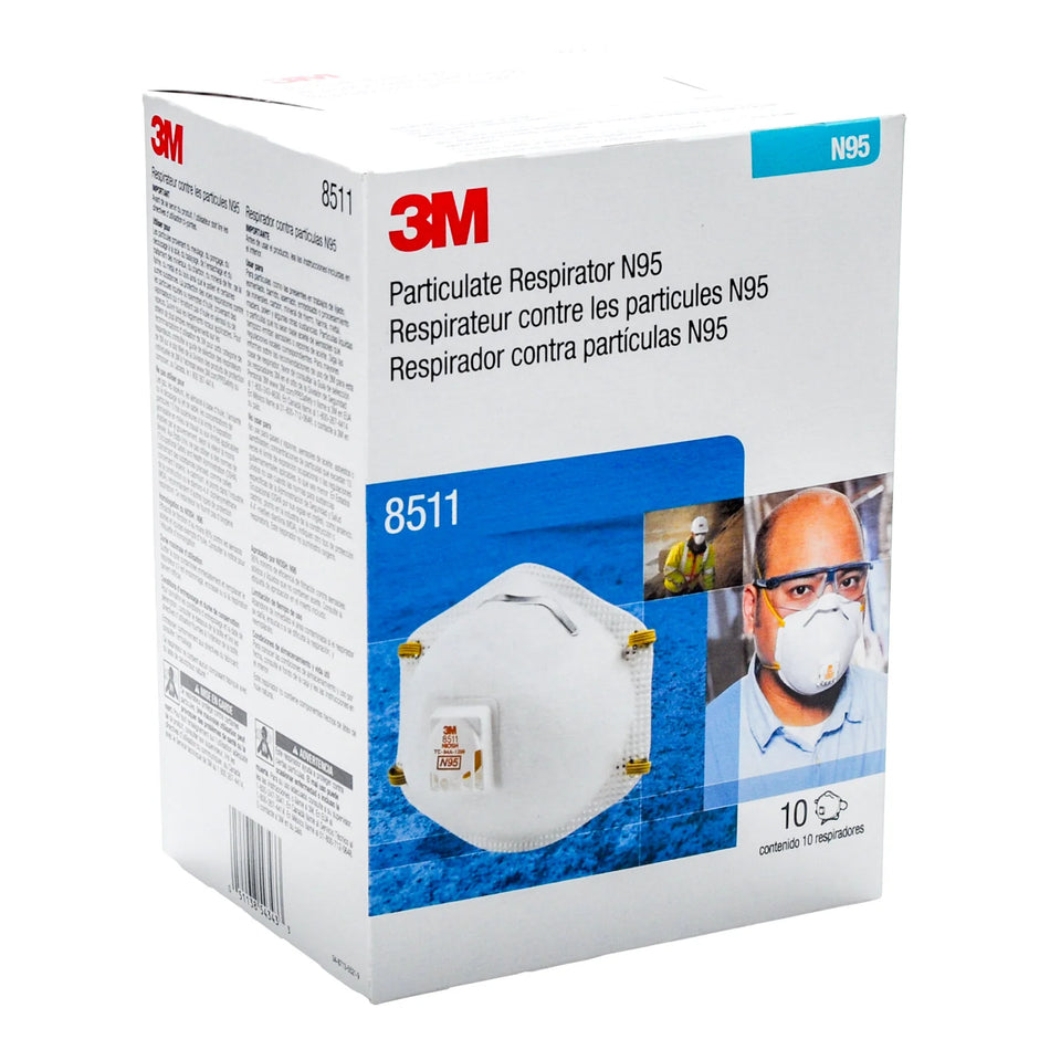 3M Face Mask N95, Cool Flow™ Valve Particulate Respirator 8511