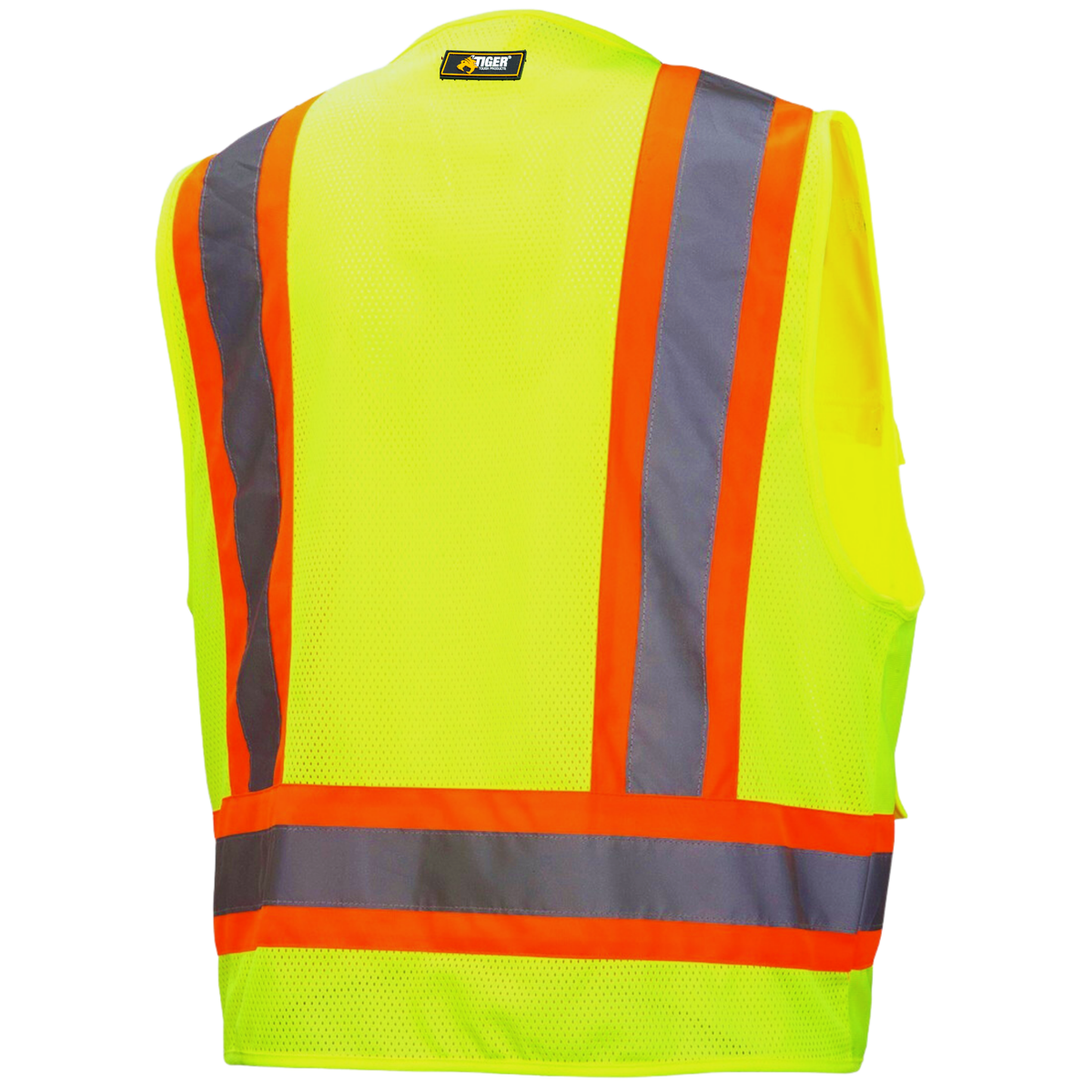 Safety Vest Class 2. High Visibility 5-Pocket Construction Vest (12 Pack) M,L,XL,2XL