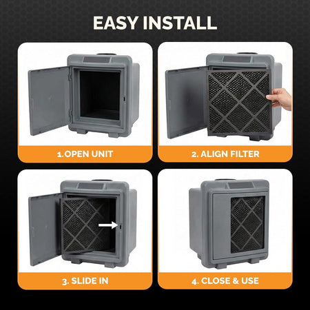 HEPA 500 Activated Filter – Replacement Air Purifier Filter for Air Scrubbers – Compatible with HEPA Air Purifiers & Home Air Filters 18x18x1 (Pack of 4) Filter