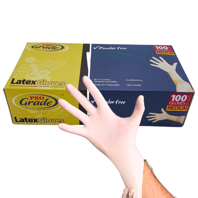 Pro Grade Latex Gloves, Powder Free (100ct) Misc L,XL,L-Case of 10,XL-Case of 10