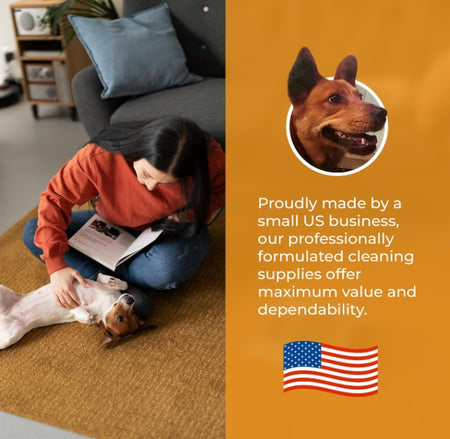 Products Pet Stain and Odor Remover - Enzyme Cleaner for Home & Professional Use, Stain Dissolver for Carpet, Upholstery, & More - Dog & Cat Urine, Feces, Vomit Eliminator, 32 Ounce Spray