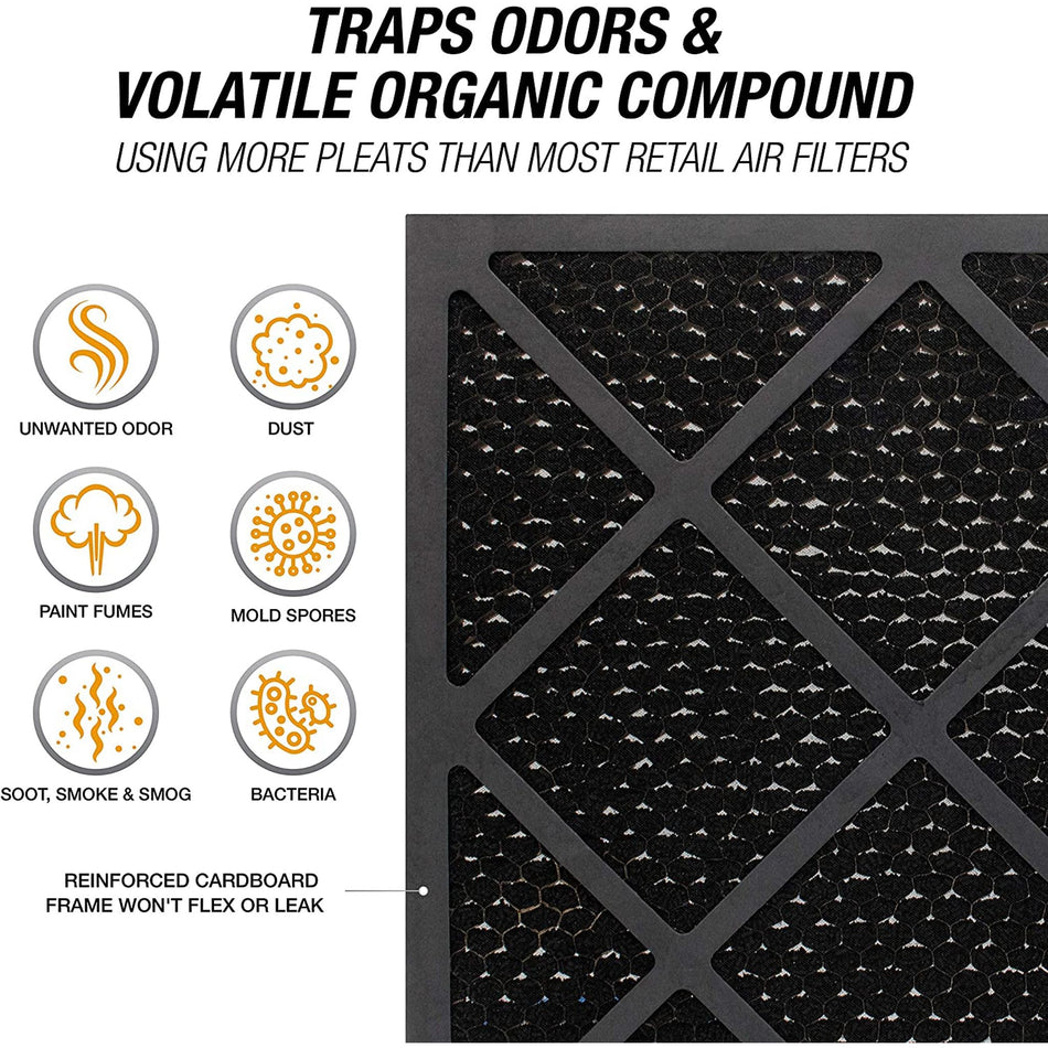 Activated Carbon Filter 24x24x1 in. Air Scrubbers Filter Ideal for Fire Restoration Misc Unit,4 Pack