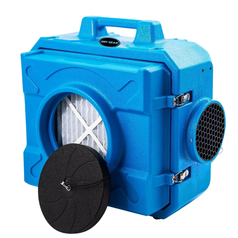Dry-Gear XL500 Air Scrubber. HEPA 500 Efficient Air Filtration for Indoor Quality Blue