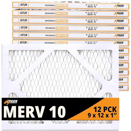 9x12x1 MERV 10 Air Filters – MPR 1000 Pleated HVAC AC Furnace Filter Replacement for Home, (Pack of 12) Filter