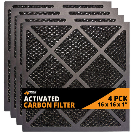 Activated Carbon Filter 16x16x1 in. Air Scrubbers Filter Ideal for Fire Restoration Filter Unit,4 Pack