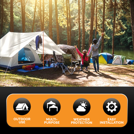 Heavy Duty 8 MIL White Tarp. All Purpose, Durable and Industrial Strength Tarp Tarp 16'x20',20'x30',30'x50',40'x60'