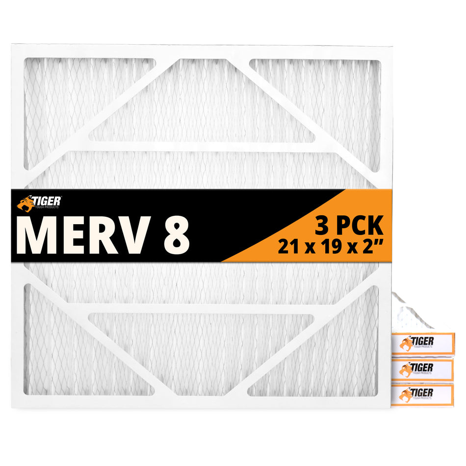 21x 19x2 MERV 8 Pleated Filter for HEPA 700 Air Scrubber Filter 3 Pack