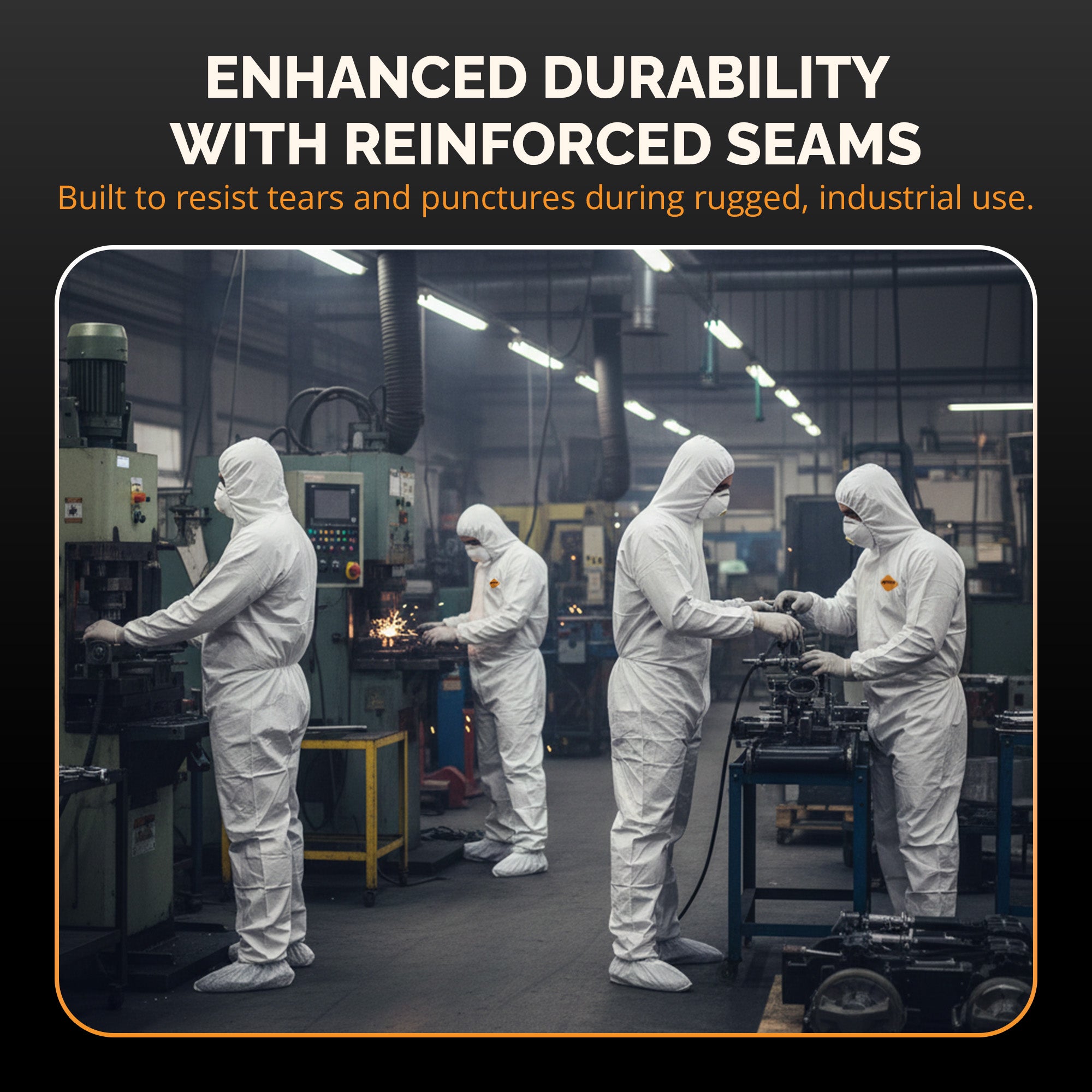 Heavy Duty All Purpose Coveralls. Engineered for Maximum Protection & Comfort (25ct) coverall L,XL,2XL,3XL,4XL