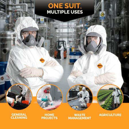 Heavy Duty All Purpose Coveralls. Engineered for Maximum Protection & Comfort (25ct) coverall L,XL,2XL,3XL,4XL