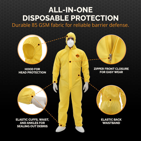 TigerTough Chemical Disposable Coverall - 2XL coverall