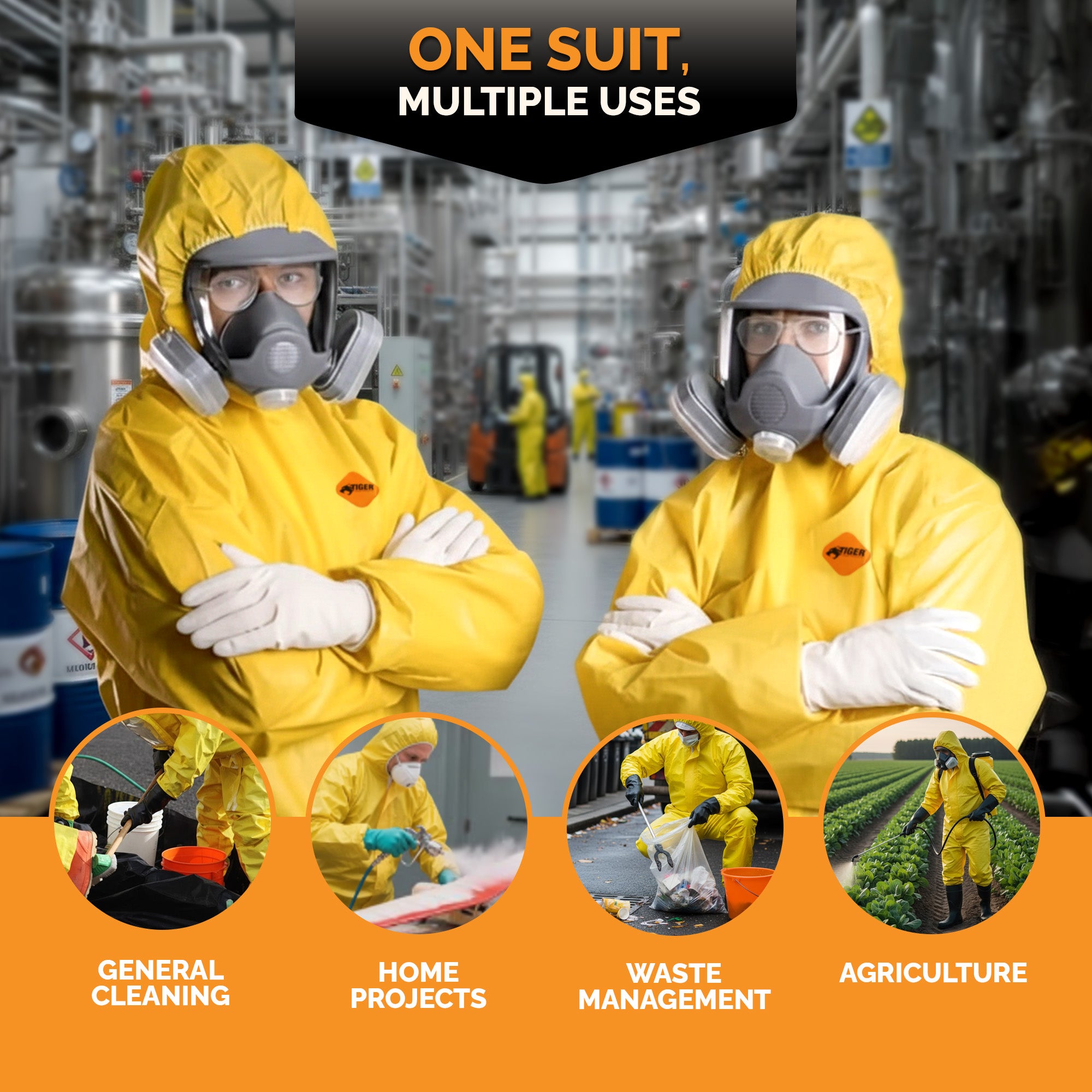 TigerTough Chemical Disposable Coverall - 2XL coverall