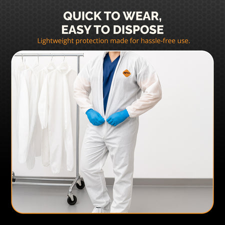 Disposable Light Duty Coverall (25ct) coverall L,XL,2XL,3XL,4XL