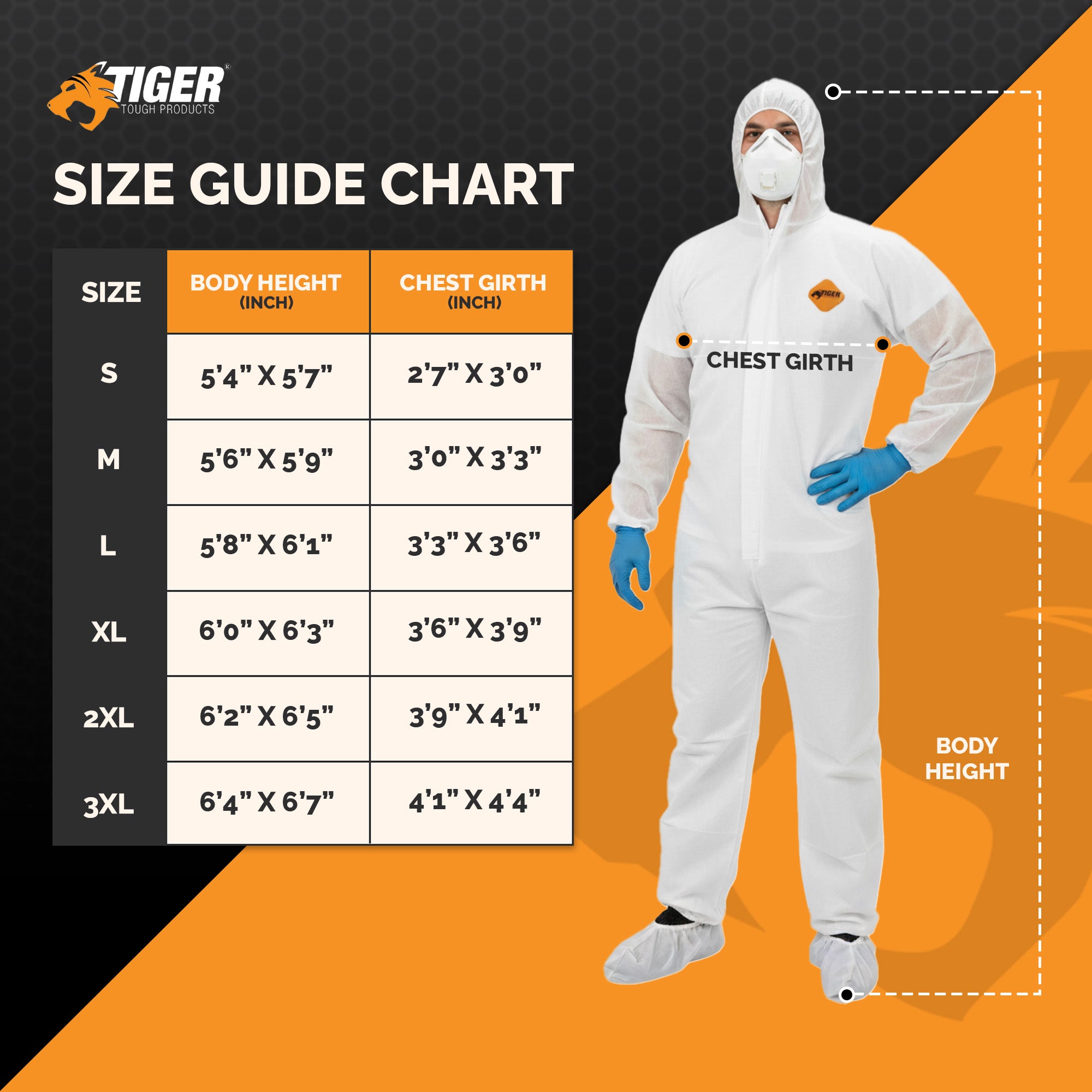 Disposable Light Duty Coverall (25ct) coverall L,XL,2XL,3XL,4XL