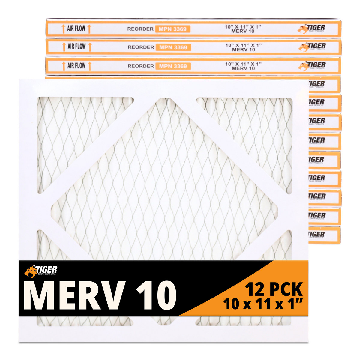 10 in. x 11 in. x 1 in. MERV 10 Pleated Filter Filter 12