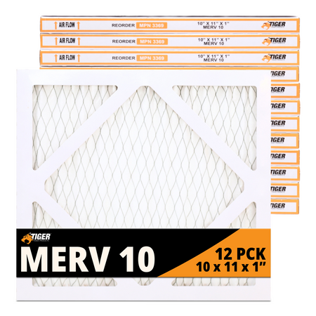 10 in. x 11 in. x 1 in. MERV 10 Pleated Filter Filter 12