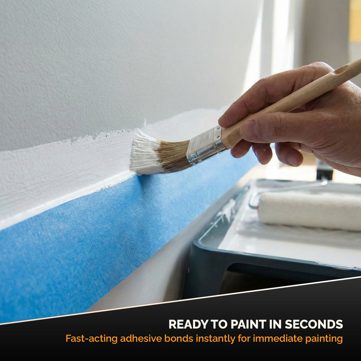 Painter's Tape 3 in. x 60 yards Premium Quality, No Paint Bleed Through supplies 4 Pack,16 Pack