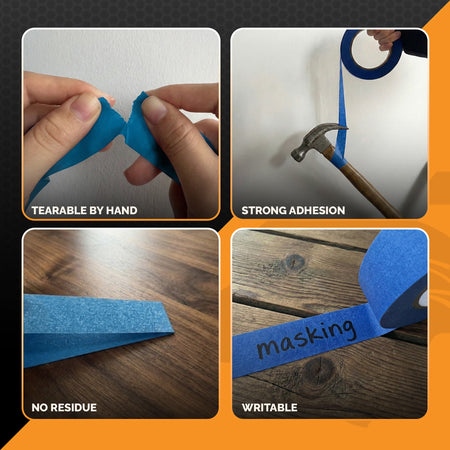 Painter's Tape 3 in. x 60 yards Premium Quality, No Paint Bleed Through supplies 4 Pack,16 Pack
