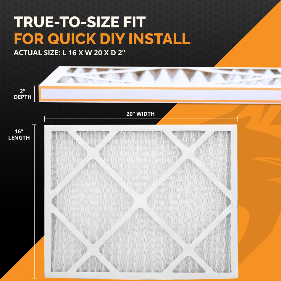 16 in. x 20 in. x 2 in. MERV 8 Pleated Filter Filter 4,8